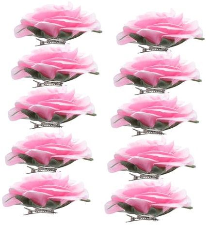 Healeved 15pièces Broche Fleurs Rose Épingle à Cheveux Mariage Accessoire Élégant Pour Robe De Mariée Rose