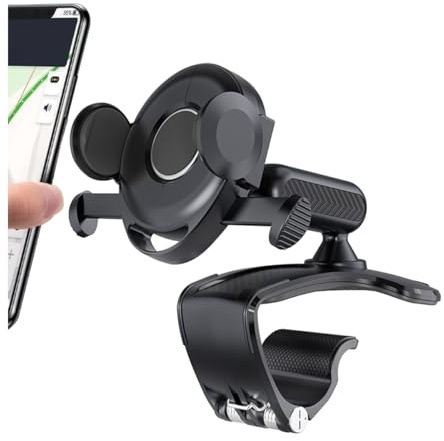 CGEAMDY Universal Handy Halterung Auto, Auto Handyhalter Handyhalterung, 360-Grad-Drehbar Dashboard Handyhalter Autocliphalterung, Multifunktionaler Armaturenbrett-Rückspiegel Autotelefonhalter