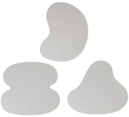 CRILSTYLEO 3 Pièces Dessous De Verre Miroir Tapis De Tasse à Café Dessous De Verre à Thé Tapis De Tasse De Miroir sous-Verres Garniture De Boisson Sets De Table en Liège Acrylique Silver