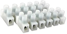 Konkaver 6-poliger Klemmenblock, weiß, ideal für elektrische Verbindungen und elektronische Projekte.
