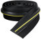 Garage Door Seal Universal Garage Door Seal Strip Heavy Garage Door Bottom Weather Stripping Rubber Seal Strip Garage Door Weather Seal Excluder Waterproof (Black Yellow, 100mm(W) x 25mm(H) x 3m(L))