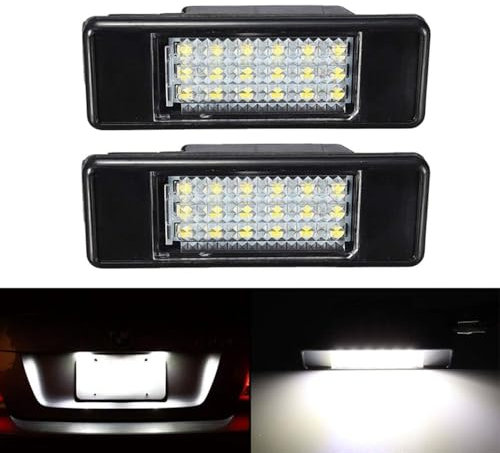 Bynome LED Number Plate Lights Bulb Canbus Error Free 6500K Super Brighter for Peu-geot 106 207 307 308 406 407 508 For CITROEN C3 C4 C5 C6 C8 (Pack of 2)