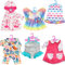 Xerteam 6 Sets Puppenkleidung, 30-35cm Puppenkleider Babypuppe Spielzeit Outfits mit 6 Aufhänger, 12-14 Zoll Neugeborene Babypuppen Outfit - Kleid Schlafanzug Badeanzug (Keine Puppe)