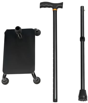 Treppensteigstock, Treppensteig Hilfsstock für Senioren, Höhenverstellbar 85-105cm, Balance Gehhilfen bis 150kg