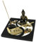 HEALSOPTHY Buddha Statue Decorative Zen Garden Sand Tray for Meditation and Relaxation Office Miniature Indoor Landscape Random Color Rake and Elegant Design