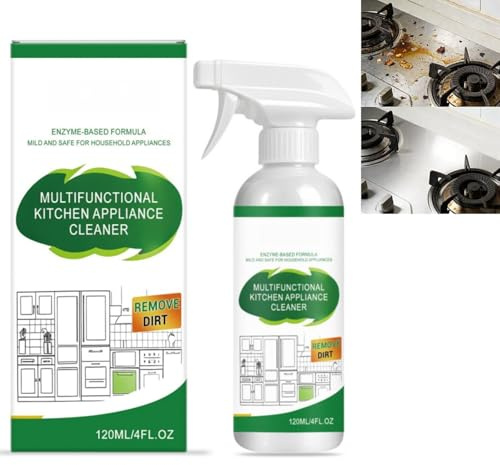 2026 New Kitchen Appliance Cleaner, Natural Enzyme Formula to Household Appliances, for Hold,Oven,Stove,Range Hood,Easy Cleaning Household Items, 120ml