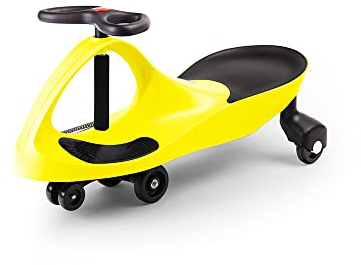 Didicar Brilliant Yellow Ride On Wiggle Car | Sit On Scooter for Kids | Balance Toy Cars with Seat & Steering Wheel | Toddler Gifts for 3+ Year Old Boys & Girls | Vehicles for Indoor & Outdoor Play