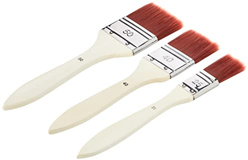 Pébéo - Lot de 3 Spalters Manche Longue Pinceau Peinture - Polyamide Brun