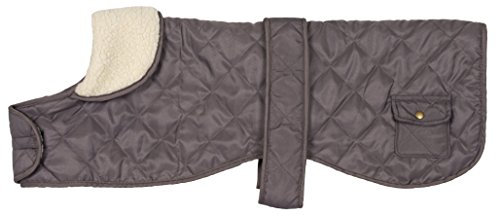 Banbury & Co Waterproof Dog Jacket, Quilted Thermal Fleece Lined Winter Rain Coat, Outdoor Winter Pet Apparel for Dogs, Adjustable All Weather Dog Coat Pet Jacket - Grey, Small