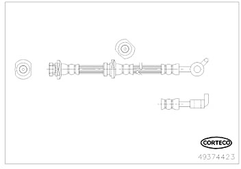 Corteco Bremsschlauch Hinterachse links passend für X-Trail | 49374423