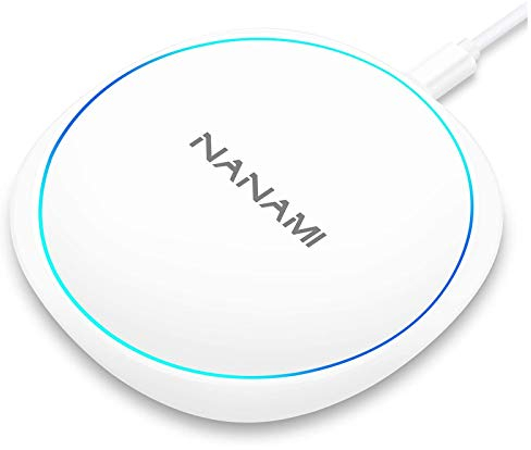 NANAMI Wireless Charger for iPhone and Samsung - 10W Max Qi-Certified Fast Charging Pad for Galaxy S25 Ultra S24 FE Plus S23 S22 S21 S20 S10 S9 S8 and iPhone 16/15/14/13/12/SE 2/11/Xs/XR/X New Airpods