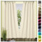 heimtexland ® Dekoschal Baumwolle Uni Blickdicht Vorhang Kräuselband Gardine Ecru Natur HxB 150x135 Typ625