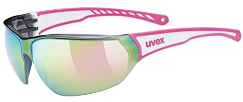 uvex sportstyle 204 - Sportbrille für Damen und Herren - starker Schutz vor Sonnenstrahlung - druckfreier Sitz & perfekter Halt - pink white/pink - one size