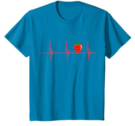 Fruits d'été aux pulsations de rythme cardiaque aux fraises T-Shirt