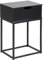 AC Design Furniture Mariela Nachttisch, H: 61,5 x B: 40 x T: 30 cm, Schwarz, Metall, 1 Stk.