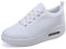 Donna Sneaker Scarpe Dimagranti Scarpe da Ginnastica Casual Tennis Piattaforma Running Sneakers Fitness Sportive Zeppa Outdoor Scarpe Passeggio Bianco D 40EU