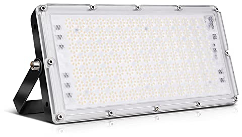 Ankishi 100W LED Strahler Außen, 3000K Warmweiß LED Fluter, Superhell 10000LM Flutlicht IP65 Wasserfest Aussenstrahler Flutlichtstrahler LED Scheinwerfer Licht Aussenstrahler für Garten, Garage
