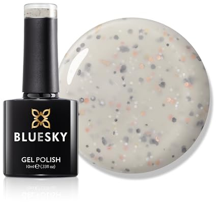 Bluesky Gel Nail Polish 10ml, Sweet as Kiwi - BGR02, Beige | A warm sandy base flecked with brown, giving natural nails a stone finish that still works at the office.