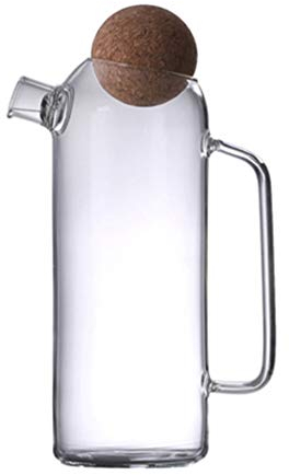 TOPBATHY 1 Pc Tetera Jarras De Garrafas De Vidrio Jarra De Agua con Asa Botellas De Vidrio con Tapas Jarra con Tapón Botellas De Agua Jugo De Vidrio Bebida Cerveza Taza De Agua Corcho Vino