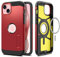 Spigen Tough Armor MagFit Case for iPhone 15, Compatible with MagSafe Accessories - Red