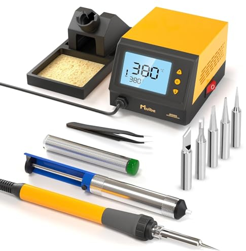 Muibe JK968S 90 W Lötkolbenstation, digitale Lötstation mit präziser Wärmeregulierung (180 °C bis 480 °C), Schlafmodus, Temperaturkalibrierung, Lötset für Elektronik und Heimwerker
