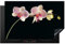 KitchenYeah© Herdabdeckplatte Einteilig Ceranfeld Abdeckplatte für Induktionsschutz Ceranfeldabdeckung Vinyl Herdabdeckplatten Orchidee - Pink - Blumen - Schwarz - Rosa - Natur - 80x52 cm