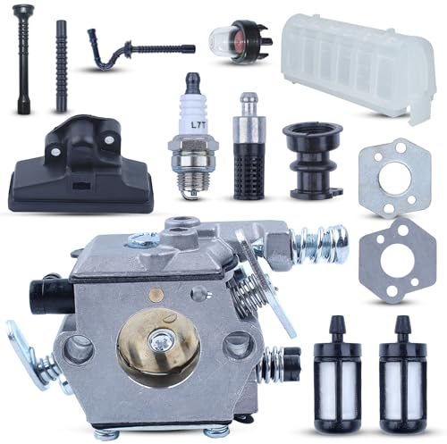 Vergaser für STIHL 021 MS210 023 MS230 025 MS250 Kettensäge, ADEFOL Vergaser Kit mit Dichtung + Luftfiltergehäuse + Benzinfilter + Zündkerze Ersatzteile Carburetor Zubehör