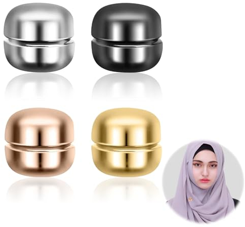 Thgtao Hijab Aimants Puissants, Hijab Broches magnétiques Trading Pas de broches perforées pour pulls, chemisiers, cardigans, robes, écharpe, pour femmes, filles, enfants Aimants d'écharpe pour hijab,