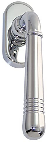 Massiv Messing Fenstergriff Set 1 x FG Helena Prime 0320 Chrom Fensterbeschlag