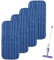 Minicoco 4 Pcs Spray Mops Pads for Floor Mops Pads for Cleaning Floors Reusable Washable Pads for Flash Powermop Kitchen Dry Wet Mop Pads Replacement for Hardwood Laminate Wood Floor Cleaning (Purple)