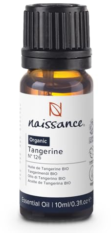 Naissance Organic Tangerine Essential Oil (No. 126) - 10ml - Pure, Natural - for Aromatherapy, Home Diffusers, Humidifier, Burner, Candle Making