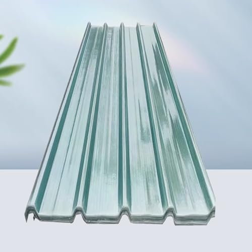 Panneaux de Toiture Ondulée,2/3/5/7/8/11/12/14/16 Pièces Tôle Profilée,Feuille de Toit Isolante Thermique,Panneaux d'Éclairage en Fibre de Verre de 1.2mm,Facile à Plier (0.9x0.9m/35x35in,2 pcs)