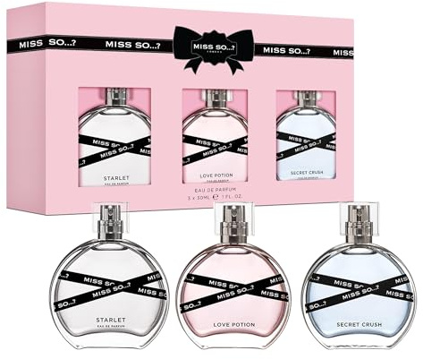So...? Miss So Set - Perfumes for Women with Floral, Fruity and Vanilla Perfume Notes - 800 Sprays - Gifts for Women - 3 pcs Gift Set