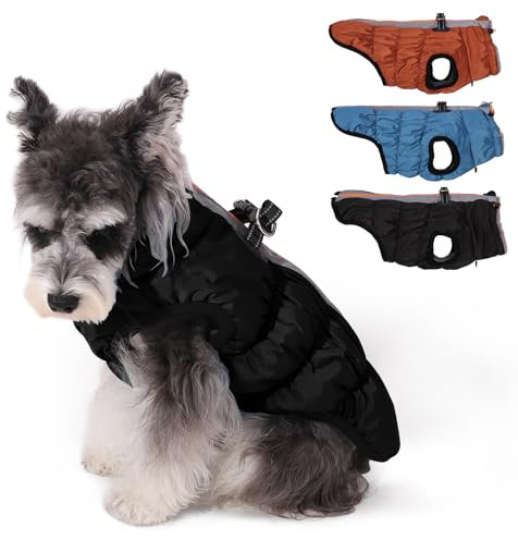 Savlot Warmer Hundemantel Wasserfest Hundejacke Hunde-Wintermantel mit D-Ring Hundekleidung Haustier-Hundebekleidung, Gemütliche Schneejacke Weste für kleine, Mittelgroße und Große Hunde