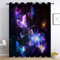 CozyRest Kinder Vorhänge Leuchtende Schmetterlings-Traumkunst Ösen Gardinen mit Blickdichte Thermo Vorhang Kälteschutz Blackout Curtain Kinderzimmer Schlafzimmer Ösenvorhang H160 x B70cm