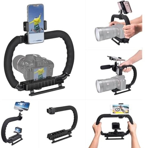 Laven & Ivory - Impugnatura stabilizzatore per fotocamera DSLR e action camera, stabilizzatore di registrazione video con impugnatura in schiuma antiscivolo, supporto compatibile con GoPro, Canon,