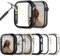 Lovmunia 6-Stück Hard Gehäuse mit Displayschutzfolie Kompatibel mit Apple Watch Series 10 42mm, Rundum PC Ultradünne Schutzhülle Eingebaut Kratzfest Gehärtetes Glas Schutzfolie für iWatch 10 42mm