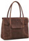 STILORD 'Carrie' Handtasche Shopper Damen Leder Umhängetasche Groß Bowling Bag Handtasche Hobo Bag Tote Tasche Schultertasche für Frauen Vintage Echtleder, Farbe:sapelli - braun