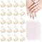 INNAL 20 Pcs Nagel Ring Verstellbare Fingernagelringe Nagel Ringe Abnehmbares Wiederverwendbar Nail Rings mit 240 Pcs Nagelkleber Nagelringe Zum Nagelkunst Dekoration