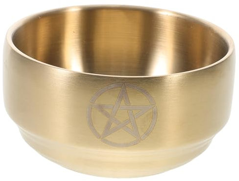 VOSAREA Bol Rituel Laiton Vintage Pour Offrande Eau Brûleur Parfumé Et Porte-bougie Décoratif Pour Autel Objet De Décoration Traditionnelle Pour Cérémonie Et Héritage Culturel