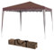 LOLAhome Carpa Cenador Gazebo Plegable 3 x 3 m Marrón | Mejores Tubos de Acero de Alta Resistencia Plegables, Antiviento, Protección UV, Bolsa de Transporte| para Playa, Camping, Jardín, Exteriores