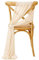 20*275cm Tüllstoff Stuhldekoration Tüll Stuhlschleifen Hochzeit Stuhl Hochzeitsstuhl Dekoration Tüll Stuhlschärpen Schleifen Chiffon Dekostoffe für Hochzeit Party Weihnachten Champagner 1 Stück