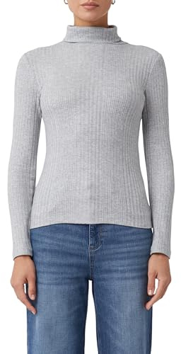 Comma Weiches Rippshirt mit Rollkragen im Slim Fit