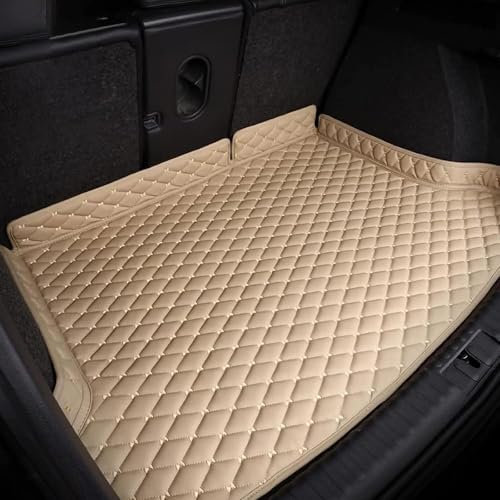 WBWBB Coche Alfombrillas Maletero Cuero para BMW 1 Serie F40 2019-2024, Almohadilla Protectora para Maletero de Coche Impermeable Bandeja Forro,D/Beige