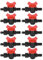 Segrehy Lot de 10 robinets à boisseau sphérique barbelés réglables de 1,6 cm pour éviter les fuites et l'irrigation goutte à goutte pour irrigation