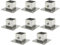 Lot de 8 supports de bride de poteau carrés de 3 cm, systèmes de rails de terrasse en acier inoxydable 201 pour clôture au sol ou montage de pont 30 x 30 mm