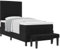 vidaXL Boxspringbett mit Matratze & Bank Schwarz 90X200 cm Stoff Moderner Stil Bequemer Schlaf Einfache Montage Für Schlafzimmermöbel Qualitätszeitgemäß Erwachsener Stylisches Gestell Langlebig