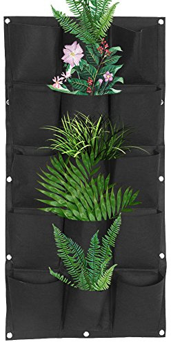 Hängende Pflanztaschen, Wandmontage, 15 Taschen | Vertikale Aufhängbare Pflanzbeutel für Gärten, Terrassen, Balkone, Dekoration