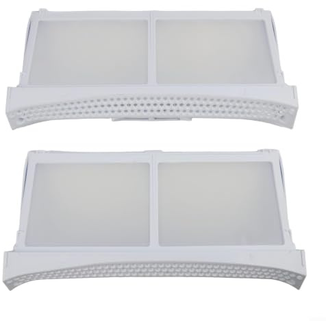 Chroavel Filtro de pelusa para secadora Bosch 652184 00652184 para Siemens para neff para constructa para Serie 4 para logixx IQ100 pieza de repuesto de plástico blanco (2 unidades)
