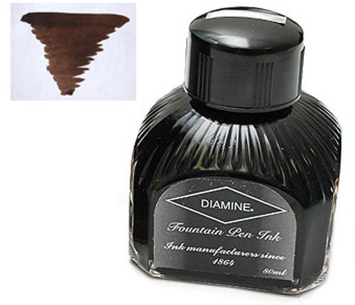 Diamine Fountain Pen Ink Bottle, 80 ml, Macassar Turquoise (Brown)
